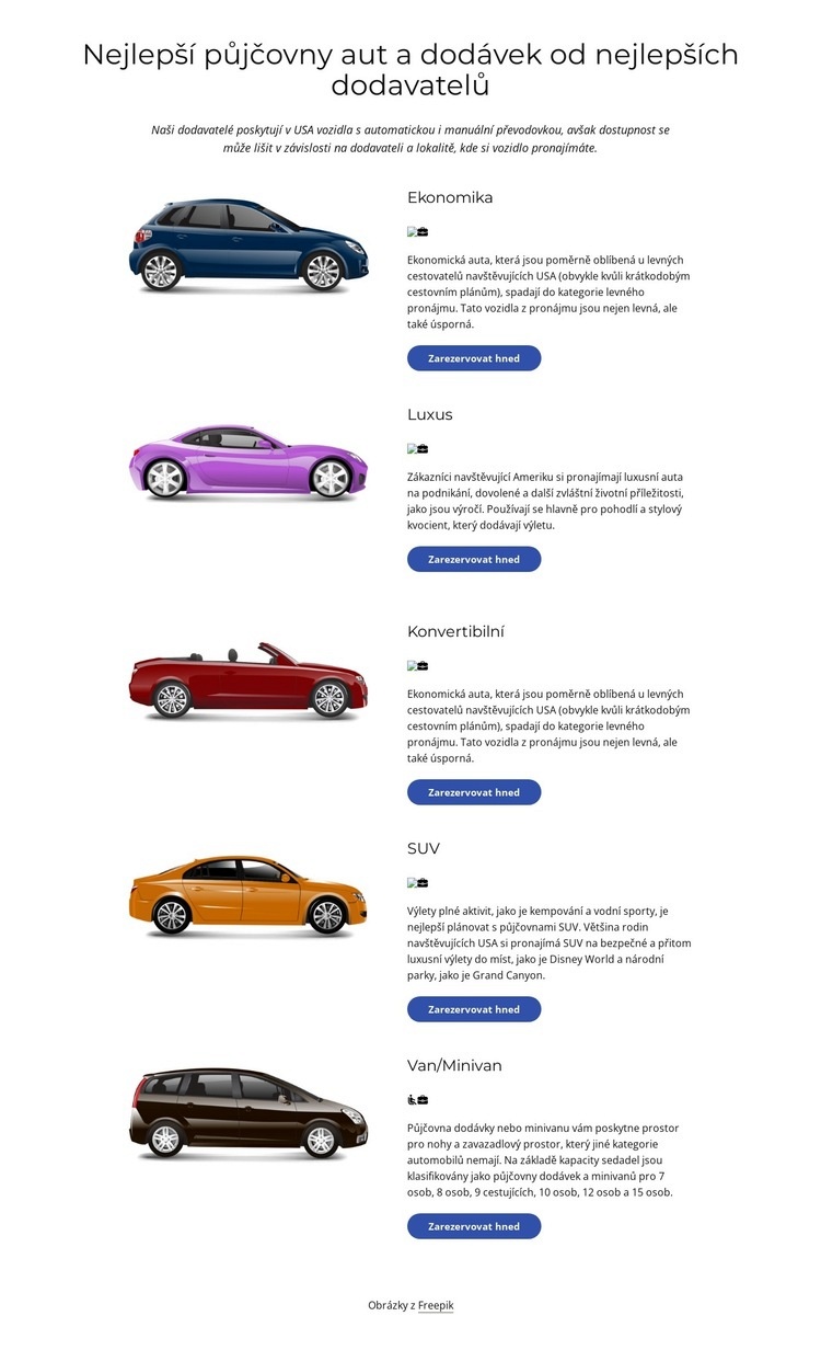 Nejlepší auto Šablona HTML