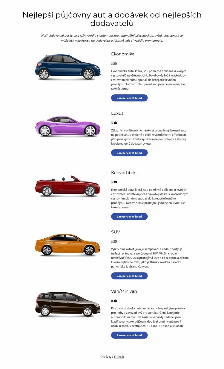 Nejlepší auto Webový design