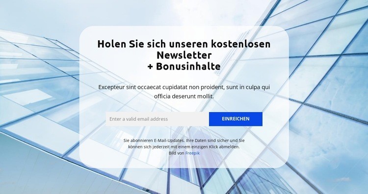 Niveau der Expertise Website Builder-Vorlagen