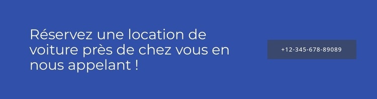 Réservez une location de voiture près de chez vous Conception de site Web