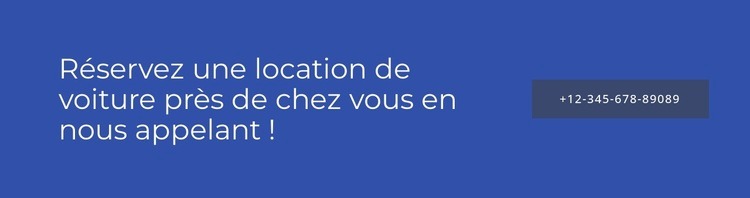 Réservez une location de voiture près de chez vous Créateur de site Web HTML