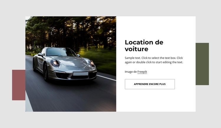 Louer une voiture aux USA Modèle HTML5