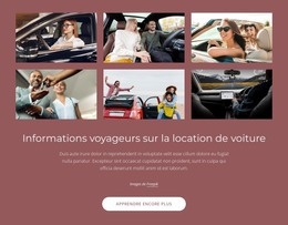 Informations Voyageurs Sur La Location De Voiture - Modèles De Création De Pages Gratuits