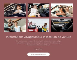 Informations Voyageurs Sur La Location De Voiture – Téléchargement Du Modèle De Site Web