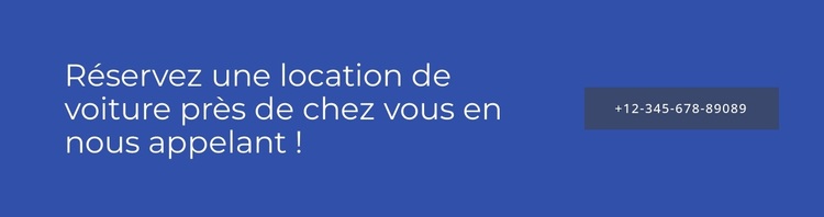 Réservez une location de voiture près de chez vous Thème WordPress