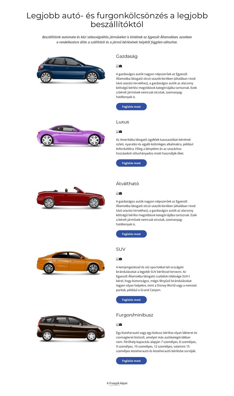 Legjobb autó Weboldal tervezés