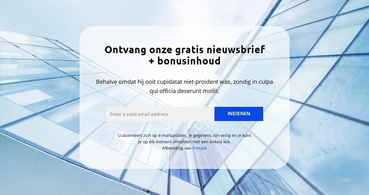 Niveau van expertise Website Builder-sjablonen