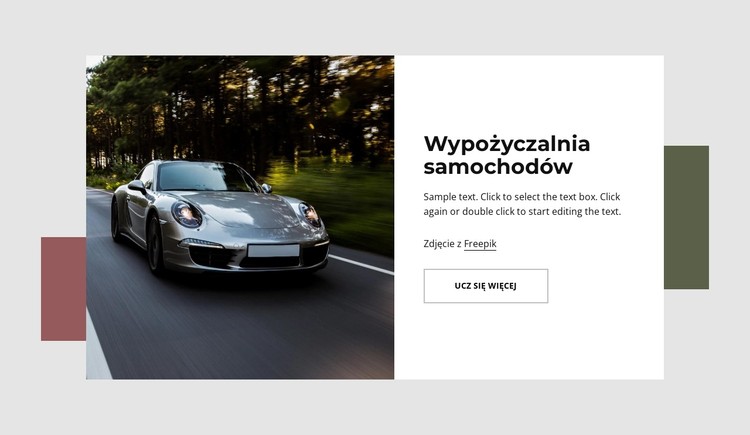 Wypożycz samochód w USA Szablon CSS