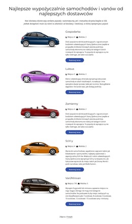 Najlepszy Samochód - Szablon Strony HTML