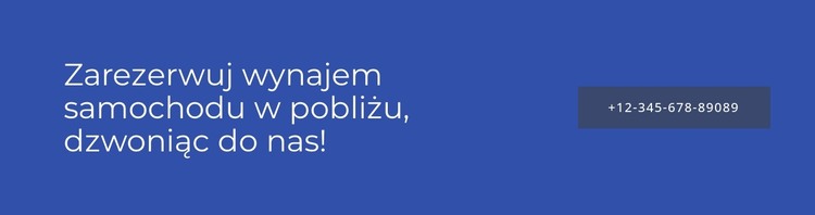 Zarezerwuj wynajem samochodu w pobliżu Szablon HTML