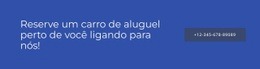 Reserve Um Carro De Aluguel Perto De Você - Página De Destino Pronta Para Uso