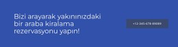 Yakınınızda Bir Araba Kiralama Rezervasyonu Yapın Basit CSS Şablonu