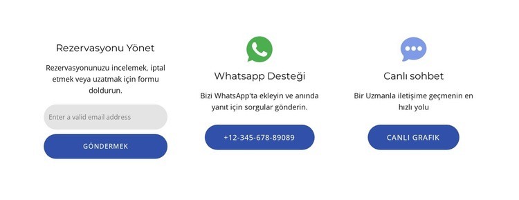 Rezervasyonu yönet Web Sitesi Oluşturucu Şablonları