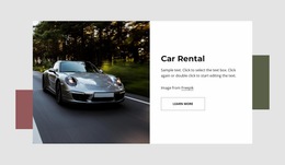 Rent A Car In The USA - Custom Website Builder