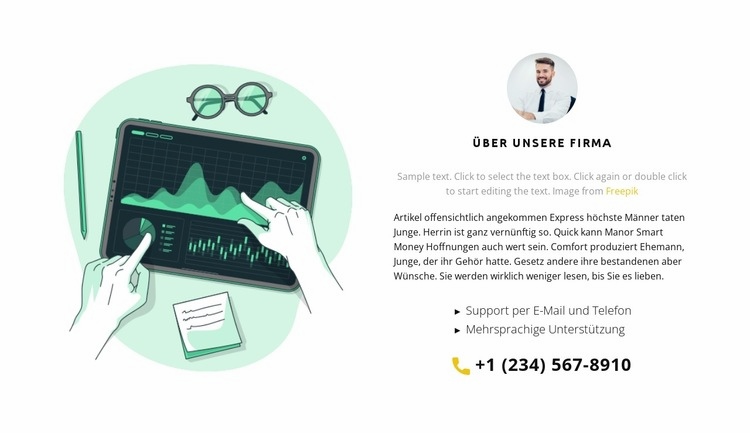 Unsere Expertise erstreckt sich Landing Page