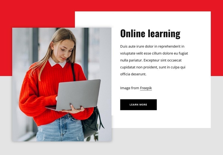 Starting learning for free Homepage Design