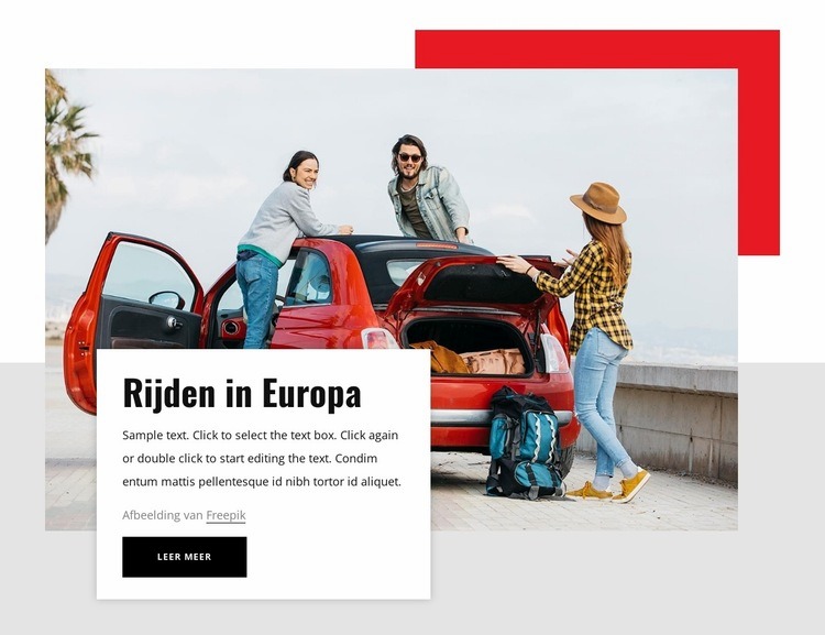 Rijden in Europa Website mockup