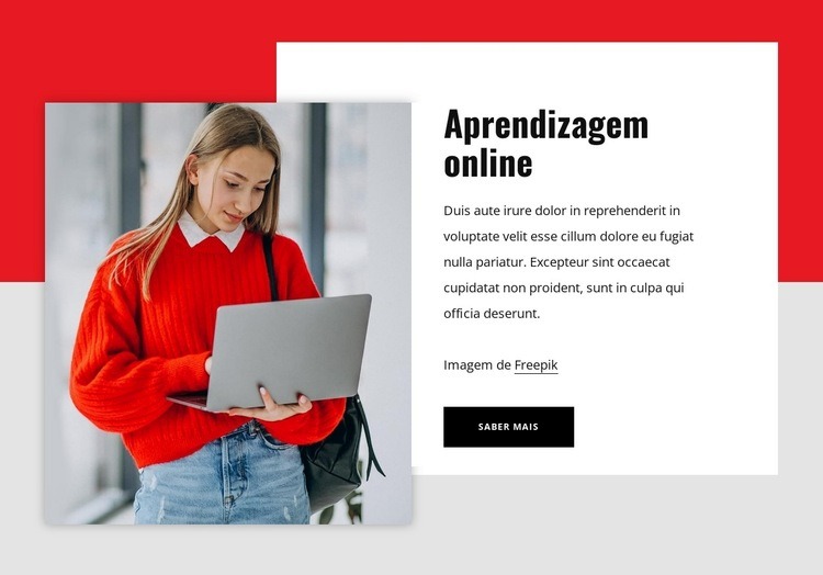 Começando a aprender de graça Design do site