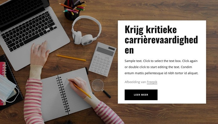 Krijg kritieke carrièrevaardigheden Html Website Builder