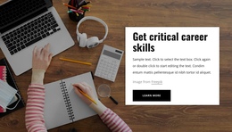 Get Critical Career Skills - One Page Template For Any Device