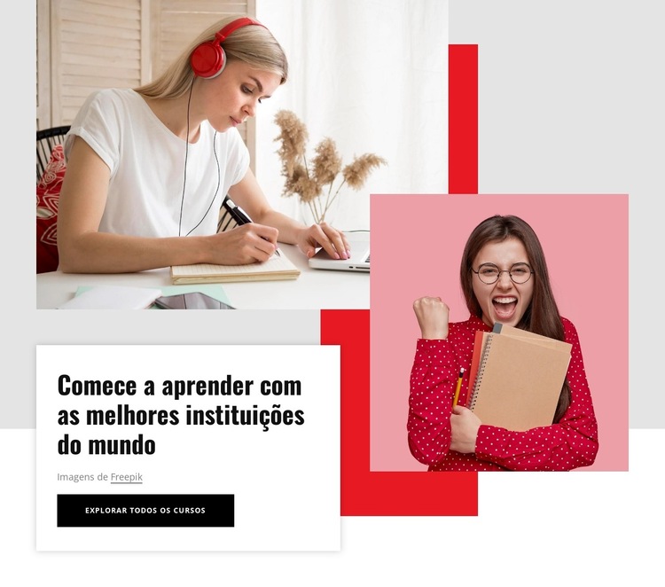 Avance sua carreira Modelo de site