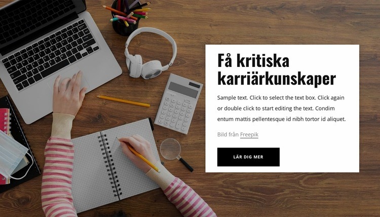 Få kritiska karriärkunskaper CSS -mall