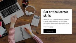 Get Critical Career Skills - Responsive Website Template
