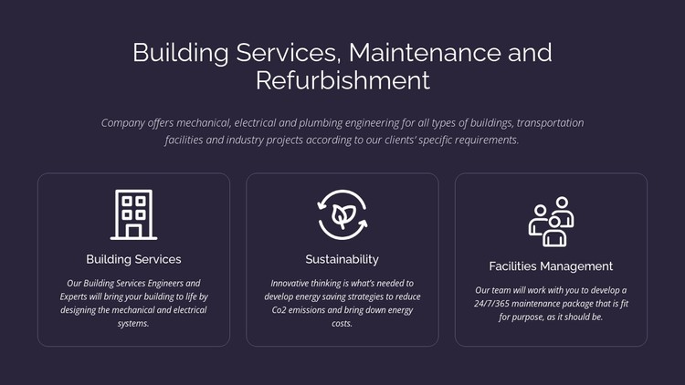 Building services and maintenance CSS Template