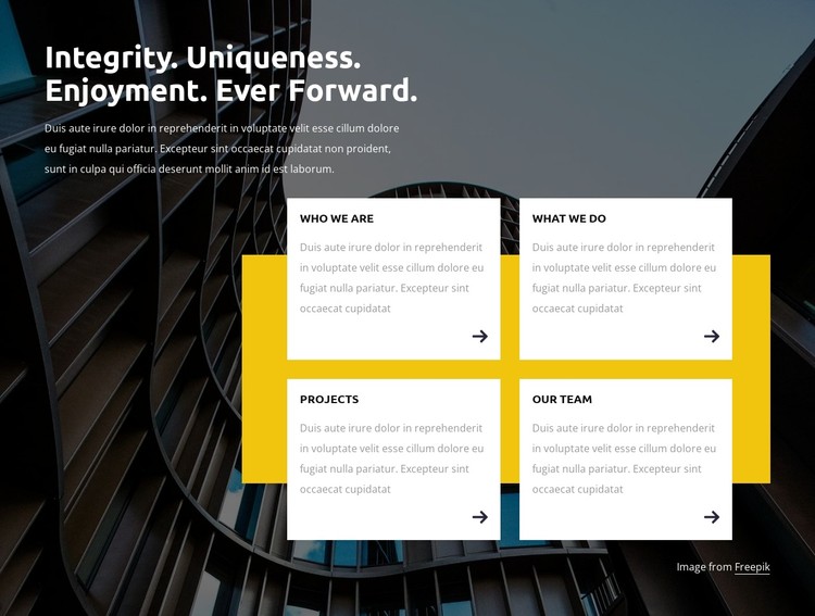 Integrity and uniqueness CSS Template