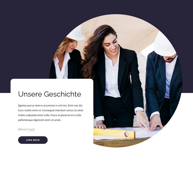 Unsere Geschichte Website design