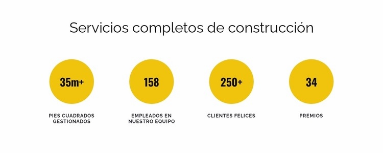 Servicios completos de construcción Página de destino