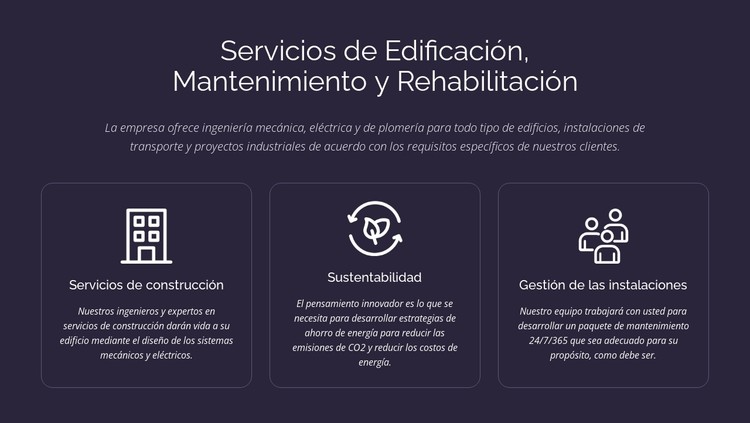 Servicios y mantenimiento de edificios Plantilla CSS