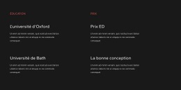 Éducation Et Récompenses - Outil De Création De Sites Web