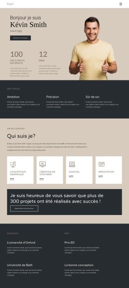 Page Personnelle Avec Portfolio - Modèle HTML5