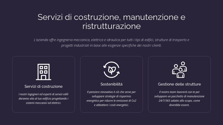 Servizi di costruzione e manutenzione Modelli di Website Builder