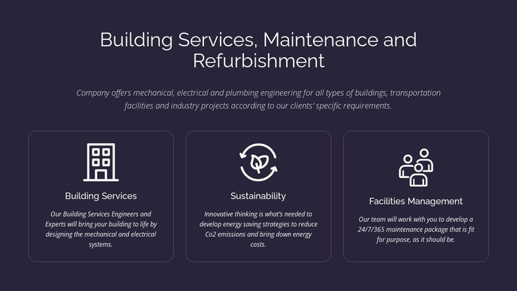 Building services and maintenance Joomla Template