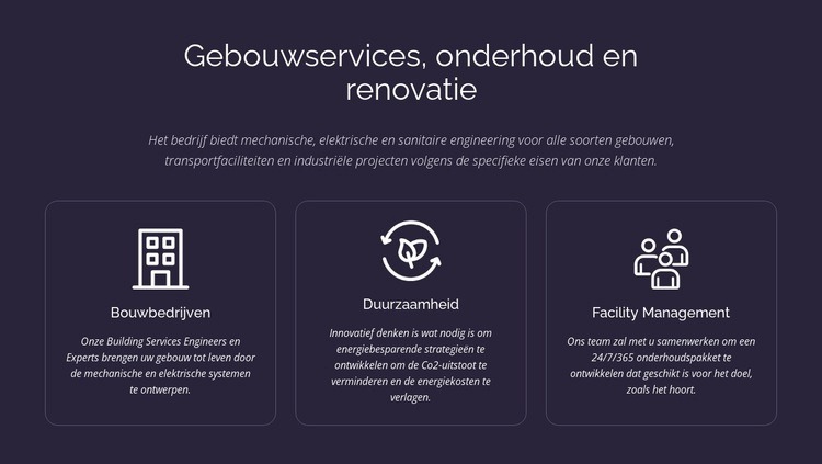 Gebouwservice en onderhoud Html Website Builder