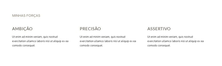 Textos no repetidor de grade Design do site