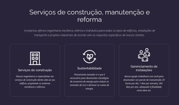 Web Design Para Serviços De Construção E Manutenção