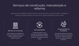 Modelo HTML5 Exclusivo Para Serviços De Construção E Manutenção