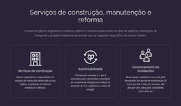 Serviços De Construção E Manutenção - Modelo De Site Gratuito