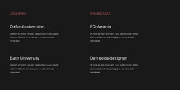 Utbildning Och Utmärkelser - Mall För Webbdesign