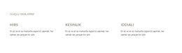 Izgara Tekrarlayıcıdaki Metinler - Duyarlı Web Sitesi