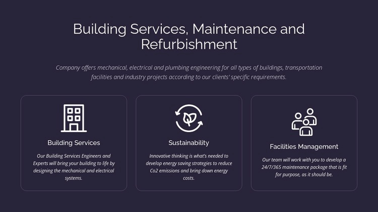 Building services and maintenance Webflow Template Alternative