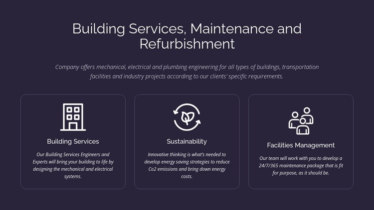 Building services and maintenance Wysiwyg Editor Html 
