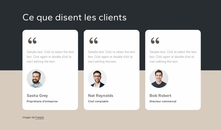 Des centaines de clients satisfaits Modèle d'une page