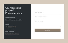 Formularz Kontaktowy W Komórce Siatki - Pobranie Szablonu Strony Internetowej