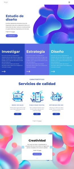 Plantilla De Sitio Para Estudio De Diseño Profesional