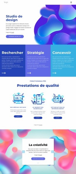 Superbe Conception De Site Web Pour Studio De Création Professionnel