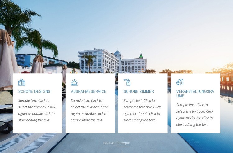 Vorteile eines Luxushotels HTML Website Builder